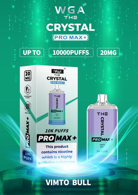 The Crystal Pro Max + 10000 Puffs Disposable Vape - VMT Bull -Vape Area UK