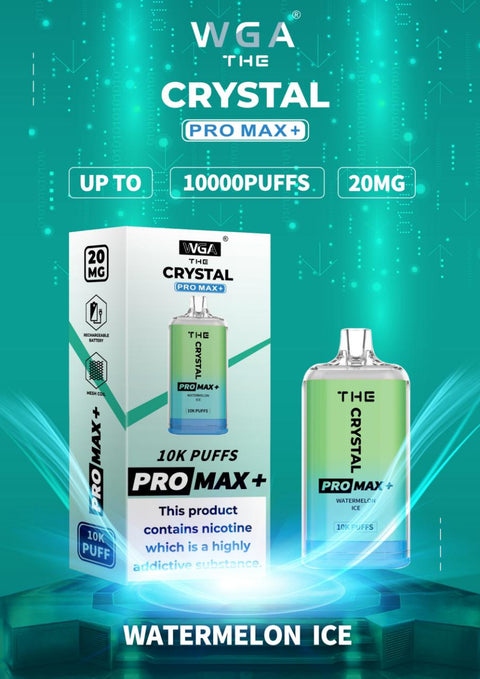 The Crystal Pro Max + 10000 Puffs Disposable Vape - Watermelon Ice -Vape Area UK