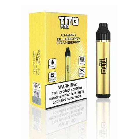 TiTo Pro 600 Puff Vape Pod Kit - 20MG - Cherry Blueberry Cranberry -Vape Area UK