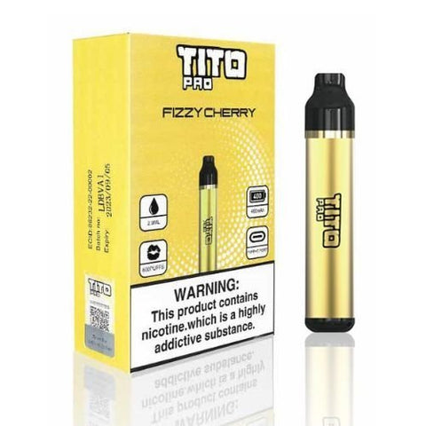 TiTo Pro 600 Puff Vape Pod Kit - 20MG - Fizzy Cherry -Vape Area UK