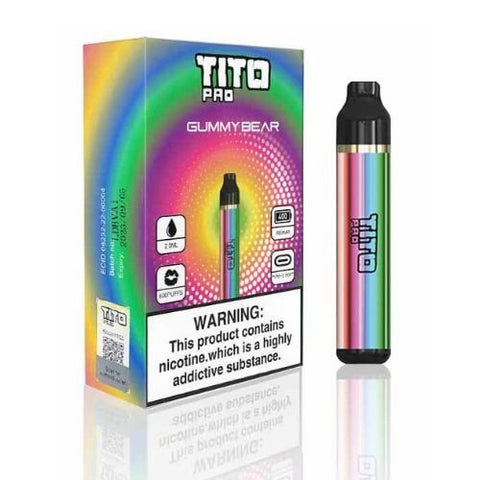 TiTo Pro 600 Puff Vape Pod Kit - 20MG - Gummy Bear -Vape Area UK