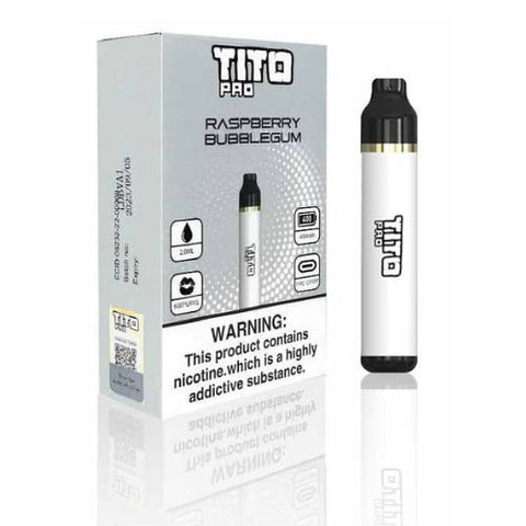 TiTo Pro 600 Puff Vape Pod Kit - 20MG - Raspberry Bubblegum -Vape Area UK