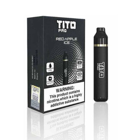 TiTo Pro 600 Puff Vape Pod Kit - 20MG - Red Apple Ice -Vape Area UK