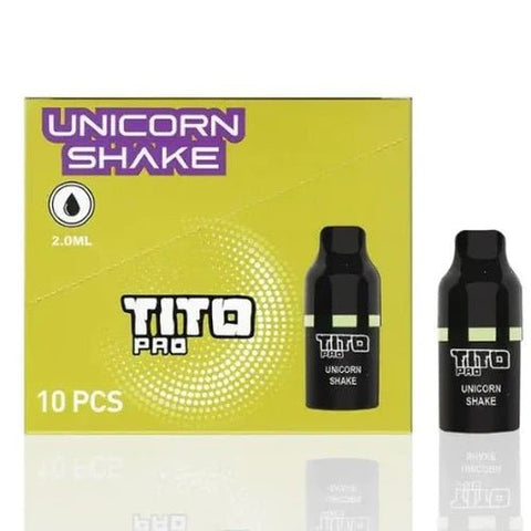 TiTo Pro Pre-Filled Replacement Pods - 20MG Nicotine - Unicorn Shake -Vape Area UK