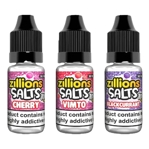 Zillion Salts 10ml Nic Salts - Pack of 5 - Apple -Vape Area UK