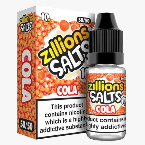 Zillion Salts 10ml Nic Salts - Pack of 5 - Cola -Vape Area UK