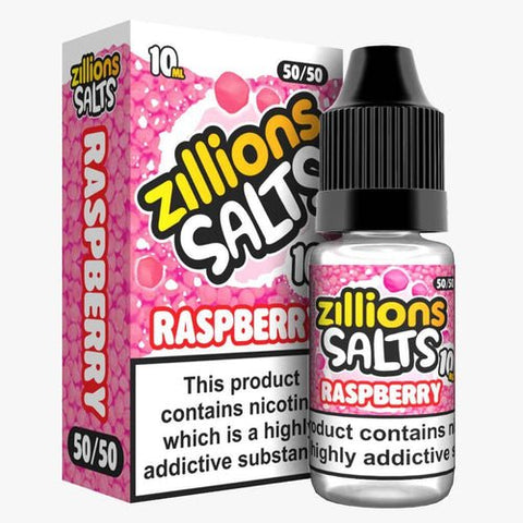 Zillion Salts 10ml Nic Salts - Pack of 5 - Raspberry -Vape Area UK